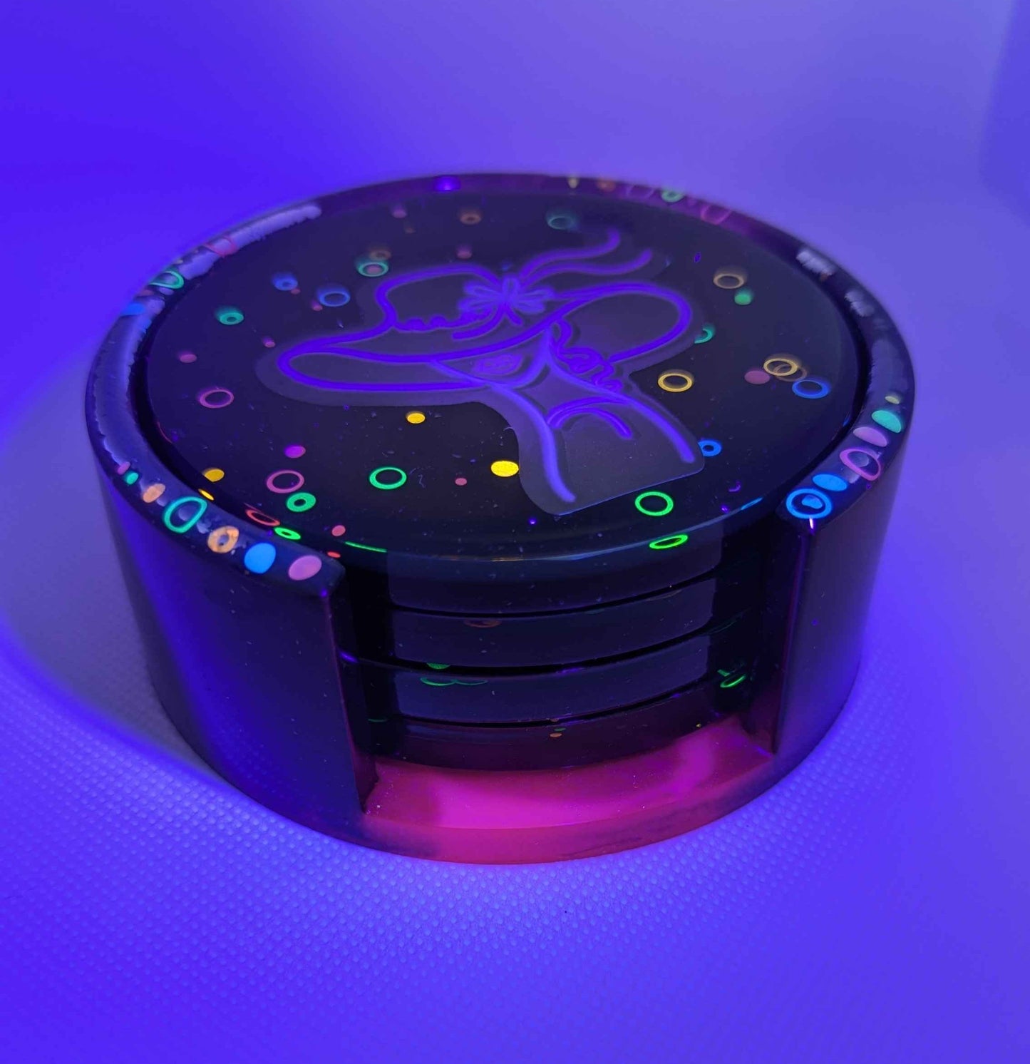 Glow-in-the-dark Neon Pop Coasters