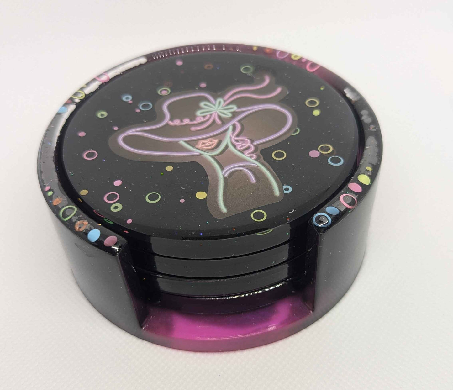Glow-in-the-dark Neon Pop Coasters